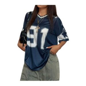 summer v neck blue 91 design
